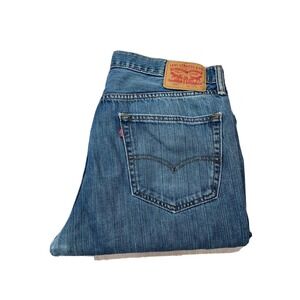 Levis 559 Jeans Mens 36x32 (36x30 Stone Wash Relaxed Fit Straight Leg Blue Denim